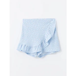 LCW Kids Mavi Beli Lastikli Kız Çocuk Şort Etek