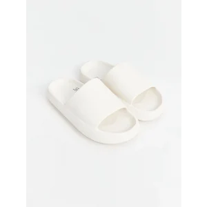 LCW STEPS Beyaz Kalın Taban Tek Bantlı Kadın Terlik