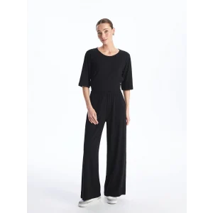 LCWAIKIKI Basic Siyah Kadın Beli Lastikli Düz Eşofman Altı