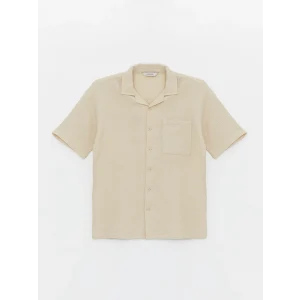 LCW Kids Bej Rahat Kalıp Erkek Çocuk Gömlek