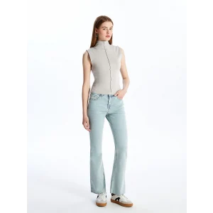 LCW Jeans Indigo Mars Flare Kadın Jean Pantolon