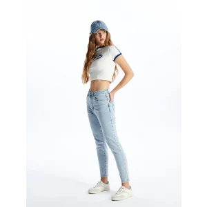 LCW Jeans Indigo Slim Mom Kadın Jean Pantolon