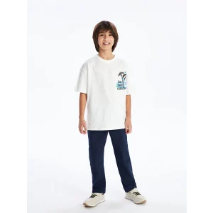 LCW Kids Lacivert Beli Lastikli Basic Erkek Çocuk Jogger Pantolon