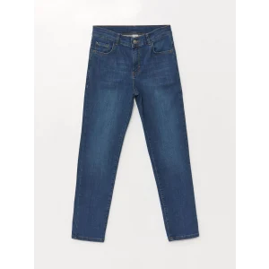 LCW Kids Indigo Beli Ayarlanabilir Lastikli Erkek Çocuk Jean Pantolon