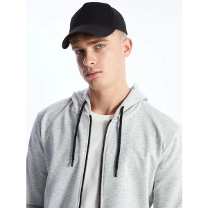 LCW Casual Gri Kapüşonlu Uzun Kollu Erkek Fermuarlı Sweatshirt