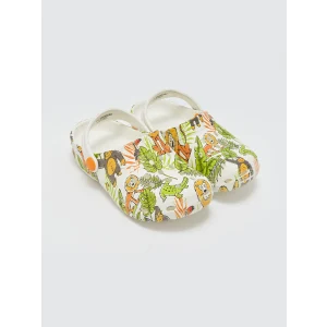 LCW STEPS Beyaz Baskılı Erkek Çocuk Plaj Sandaleti