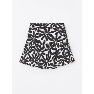 LCW Kids Siyah Beli Lastikli Kız Çocuk Şort Etek