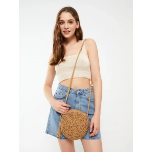 LCW ACCESSORIES Kahverengi Hasır Kadın Çapraz Çanta