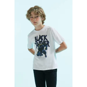 Defacto B7217 Beyaz Erkek Çocuk Marvel Comics Bisiklet Yaka Kısa Kollu Tişört