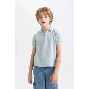 Defacto C1597 Yeşil Erkek Çocuk Kısa Kollu Polo Tişört
