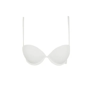 Defacto T8481 Ekru Micro Kaplı Full Push Up Straplez Sütyen-Fall in Love