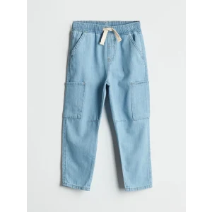 LCW Kids Indigo Beli Lastikli Erkek Çocuk Jogger Jean Pantolon