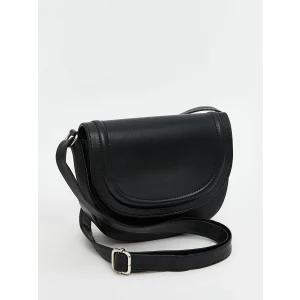 LCW ACCESSORIES Siyah Deri Görünümlü Kadın Omuz Çantası