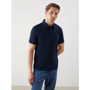 LCWAIKIKI Classic Lacivert Polo Yaka Kısa Kollu Erkek Tişört