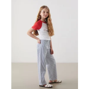 LCW Kids Ekru Beli Ayarlanabilir Lastikli Kız Çocuk Pantolon