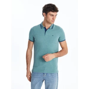 LCWAIKIKI Classic Yeşil Polo Yaka Pike Erkek Tişört