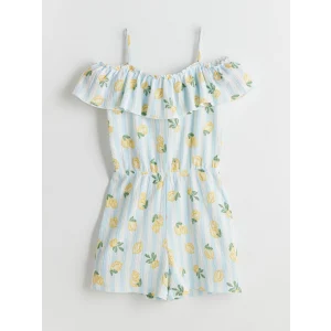 LCW Kids Beyaz Kayık Yaka Kız Çocuk Tulum