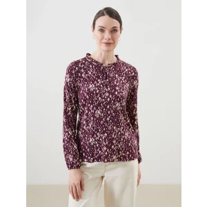 LCW Grace Mürdüm Bağlamalı Yaka Çiçekli Bluz