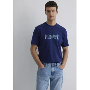 Mavi 0612587-70496 Mavi Baskılı Lacivert Tişört