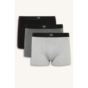 Defacto K7635 Siyah Regular Fit 3lü Boxer