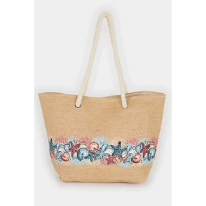 Defacto E7399 Bej Kadın Hasır Plaj Çantası