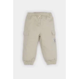 Defacto E2010 Bej Erkek Bebek Beli Lastikli Kargo Cepli Gabardin Pantolon