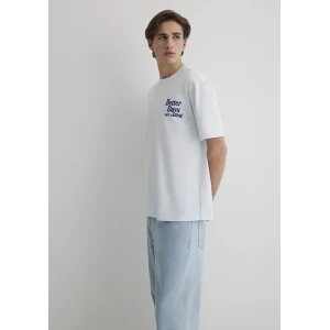 Mavi 0612462-70793 Better Days Baskılı Açık Mavi Tişört