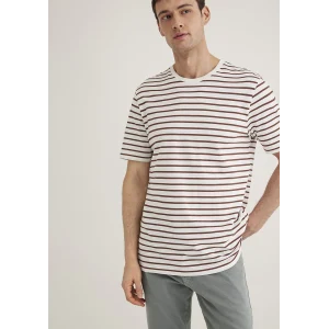 Mavi 0612235-70387 Kahverengi Çizgili Tişört
