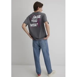 Mavi 0612721-70096 Chase Your Vision Baskılı Antrasit Tişört