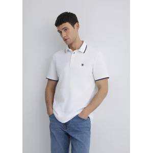 Mavi 066039-620 Şerit Detaylı Beyaz Polo Tişört