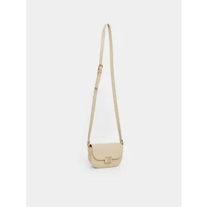 LCW ACCESSORIES Ekru Deri Görünümlü Kadın Omuz Çantası