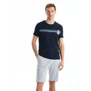 LC WAIKIKI Lacivert Standart Kalıp Erkek Şortlu Pijama Takımı