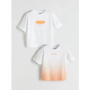 LCW Kids Beyaz Bisiklet Yaka Kız Çocuk Tişört 2li