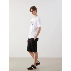 XSIDE Siyah Slim Fit Erkek Kargo Şort