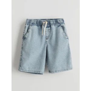 LCW Kids Indigo Beli Lastikli Erkek Çocuk Jean Şort