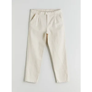 LCW Kids Ekru Keten Karışımlı Erkek Çocuk Pantolon
