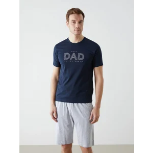 LC WAIKIKI Lacivert Standart Kalıp Erkek Şortlu Pijama Takımı