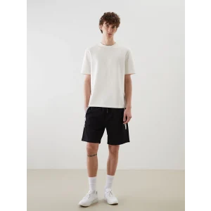 XSIDE Siyah Beli Bağlamalı Örme Erkek Şort