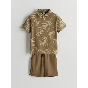 LCW Kids Haki Polo Yaka Erkek Çocuk Tişört ve Şort