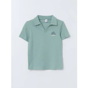 LCW Kids Yeşil Polo Yaka Erkek Çocuk Tişört