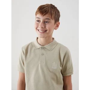 LCW Kids Haki Polo Yaka Erkek Çocuk Tişört