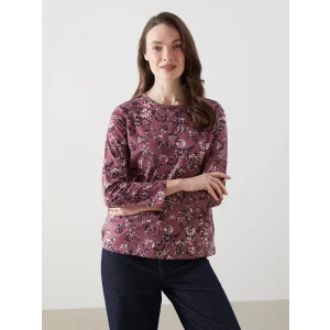 LCW Grace Mürdüm Bisiklet Yaka Çiçekli Kadın Bluz
