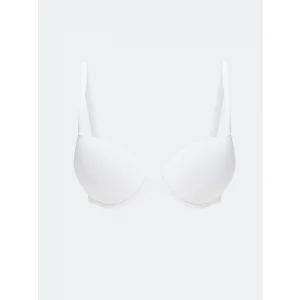 LCW DREAM Beyaz Balenli Yarım Dolgulu Düz Tişört Sütyen