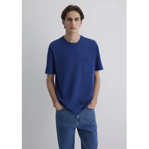 Mavi 066248-70722 Cep Detaylı Mavi Basic Tişört