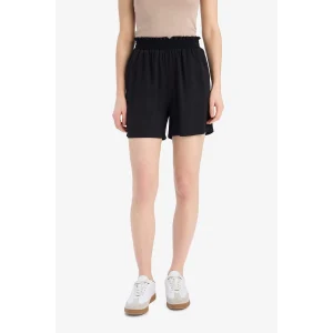 Defacto T0883 Siyah Paperbag Yüksek Bel Geniş Paça Belmando Şort