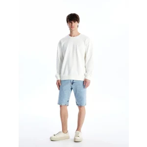 XSIDE Indigo Standart Kalıp Erkek Jean Şort