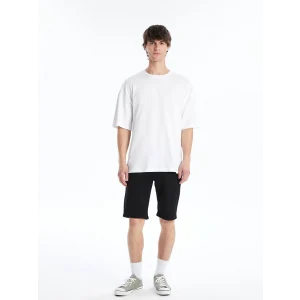 LCW Jeans Siyah Standart Kalıp Erkek Jean Şort