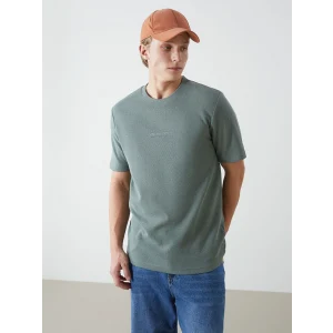 XSIDE Yeşil Bisiklet Yaka Kısa Kollu Baskılı Erkek Tişört