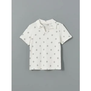 LCW Kids Ekru Polo Yaka Erkek Çocuk Tişört