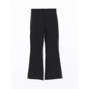 LCW Kids Siyah Beli Lastikli İspanyol Paça Kız Çocuk Tayt